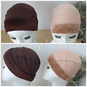 Женская шапочка для парика Z с бархатной повязкой на голову для женщин под парик от естественного выпадения волос, черная, коричневая, бежевая мода