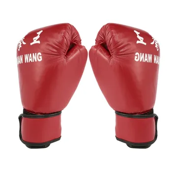Красные боксерские перчатки для взрослых, Профессиональные перчатки с подкладкой для мешков с песком, Перчатки для кикбоксинга, Боксерские перчатки для мужчин и Женщин, Тренировочный Инструмент для борьбы
