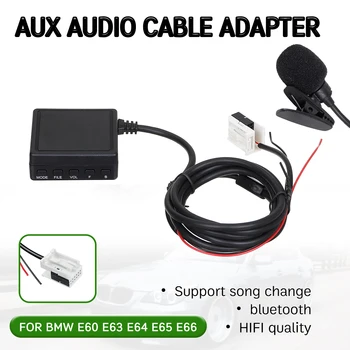 кабель Приемника Bluetooth Aux с USB, микрофоном, Адаптером Громкой связи Aux для BMW E60 E63 E64 E65 E66 E81 E82 E87 E90 Изображение 2