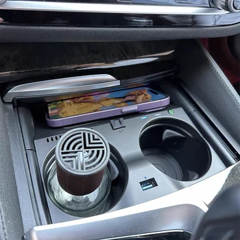 Для BMW 5 6 Серии G30 G32 G38 6GT 2017 2018 2019 2020 2021 2022 Автомобильное беспроводное зарядное устройство быстрое зарядное устройство для телефона зарядная пластина