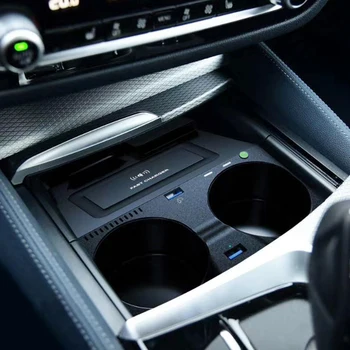Для BMW 5 6 Серии G30 G32 G38 6GT 2017 2018 2019 2020 2021 2022 Автомобильное беспроводное зарядное устройство быстрое зарядное устройство для телефона зарядная пластина Изображение 2