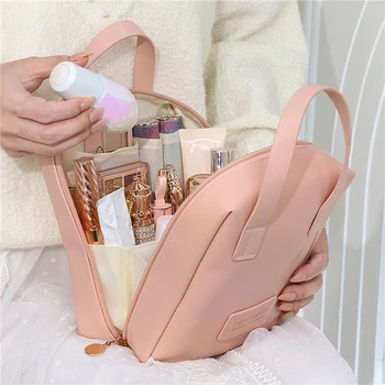 Новая косметичка в форме ракушки, дорожная сумка для мытья, портативная косметичка, Модная женская сумка для хранения косметики