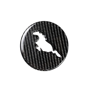 для Mustang 2015 2016 2017 2018 2019 2020 Украшение рулевого колеса Наклейка для отделки салона автомобиля Аксессуары из углеродного волокна