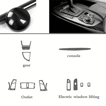Аксессуары для укладки автомобилей Декоративные наклейки на панель автомобильного редуктора BMW 1 Серии E81 E82 E87 E88 2004-2011 Изображение 2