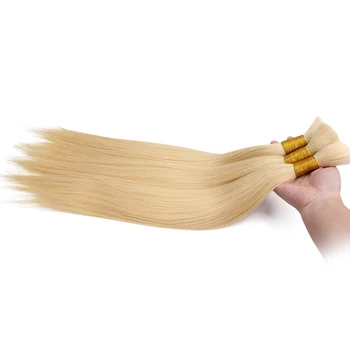 Прямая машина для объемного плетения волос, изготовленная из 100% объемных человеческих волос, высококачественные Человеческие Волосы Remy, натуральный Светлый цвет 12 