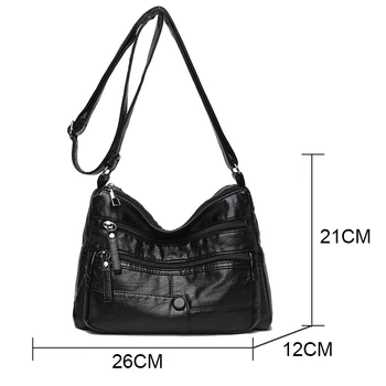 Брендовые сумки из мягкой кожи 2023, женские кошельки и сумочки высокого качества, роскошная дизайнерская сумка через плечо для женщин Sac A Main Изображение 2