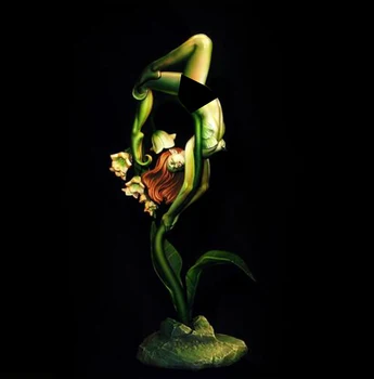 Фигурка из смолы 1/24, подставка для древней женщины с цветком, модель в разобранном виде, Неокрашенный набор для создания фигур