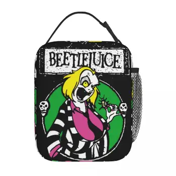 Beetlejuice, мультяшная сумка для ланча на Хэллоуин, изолированная для офиса, коробка для хранения продуктов Майкла Китона, Герметичный термоохладитель, коробка для бенто