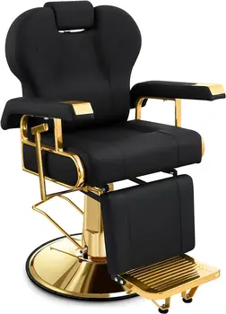 Профессиональное салонное кресло с откидной спинкой, съемным подголовником и поясничной поддержкой, элегантное Парикмахерское кресло wi