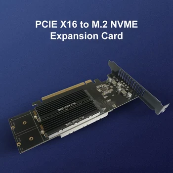 Карта адаптера Pcie К M2, PCIE X16 с 4 Портами M2 NVME M Key SSD Дополнительная Карта PCI Express С Радиатором Изображение 2