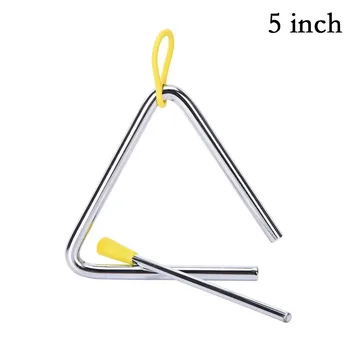 Детский музыкальный треугольник Длиной 9,7 см-19,3 см, металл с венчиком, 4-8 дюймов, выдувной оркестровый музыкальный инструмент, мюзиклы Изображение 2
