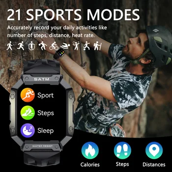 Ультра Водонепроницаемые мужские военные умные часы EFFEOKKI, умные часы, Уличные Тактические Цифровые наручные часы с подключением для мужчин Изображение 2