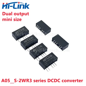 Бесплатная доставка Hi-Link DCDC Переключатель Преобразователь 2 Вт 5 В до ± 3,3 В ± 5 В ± 9 В ± 12 В ± 15 В ± 24 В Двойной Выход A05 __ S-2WR3 светодиодный источник питания для освещения