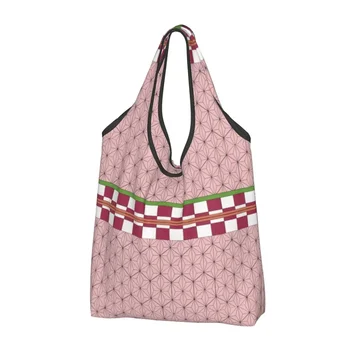 Кимоно Незуко, сумка для покупок в продуктовых магазинах, милая сумка-тоут на плечо, переносная сумка из аниме Kimetsu No Yaiba.