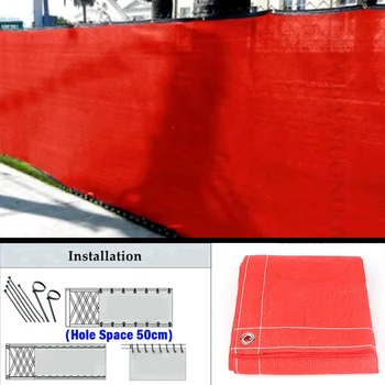Красная сетка для уединения на балконе из полиэтилена высокой плотности, ограждение от ультрафиолетового излучения, защита от ветра, Укрытие для балкона, террасы, сетка для уединения