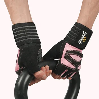 1 пара перчаток для тренажерного зала, перчатки для поднятия тяжестей, перчатки для бодибилдинга, спортивные упражнения, перчатки для велоспорта, перчатки для тренировок для мужчин и женщин Изображение 2