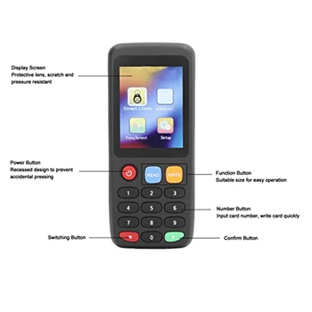 Считыватель карт X7 NFC, дубликатор RFID-карт для IC ID, цветной экран IC Smart Card RFID Copier ID Изображение 2