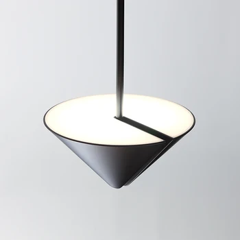 Хит продаж, Небольшой современный подвесной светильник в конической форме с черным светодиодом 4000 К, для кухни, столовой, Универсальный гибкий подвесной светильник Изображение 2