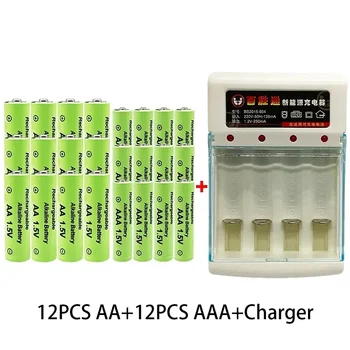 AA AAA Battery2023New 1,5 В перезаряжаемый Аккумулятор AA9800 мАч AAA8800 мАч с Зарядным устройством для светодиодного фонарика flashlighttorelectronic Devices Изображение 2