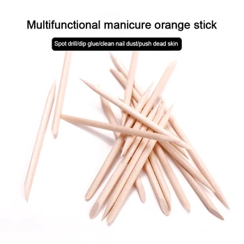 Палочки для ногтей из апельсинового дерева 5 размеров, средство для удаления кутикулы, стразы для дизайна ногтей, инструменты для маникюра и педикюра Изображение 2