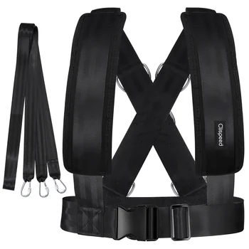 Ремни безопасности для тренировок с отягощениями Clispeed, плечевой ремень, эспандер, один размер (черный)