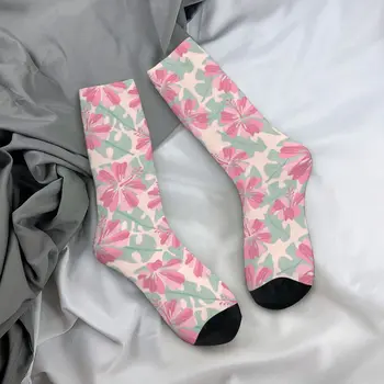 Носки с тропическим цветком, красивый узор, современные чулки, Зимние нескользящие Носки для пары, Мягкий дизайн, Спортивные носки на открытом воздухе