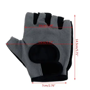 090E Sport mesh moitié-doigt gants haltérophilie musculation d'exercice formation