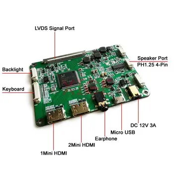 Плата контроллера с ЖК-матрицей Подходит для B125XW01 B125XW02 LP125WH2 HDMI-Mini 40 Pin LVDS Kit DIY 12,5 