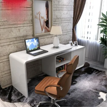 Белый стол, окрашенный современной краской, многофункциональный компьютерный стол, письменный стол