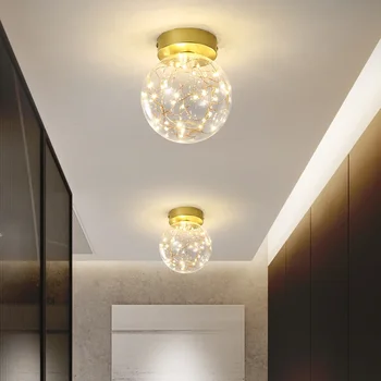 Современный потолочный светильник для коридора, прохода, входной двери, потолочные люстры, лампа для спальни, простой светильник для ночного освещения Изображение 2