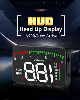 HD OBD2 Автомобильный HUD Проектор Ветрового Стекла Head Up Dispay Бортовой Автомобильный Цифровой Скорость Вращения об/мин Напряжение Скорости с сигнализацией