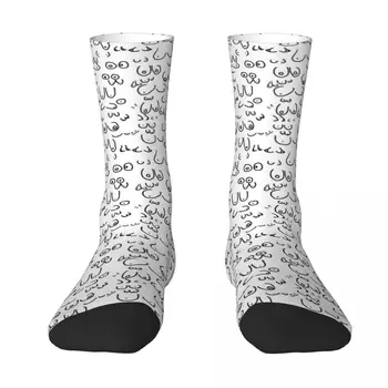 Разные виды носков с рисунком сисек, унисекс, Весна-лето, Осень-зима, носки для улицы, счастливые носки, уличный стиль, Сумасшедший носок