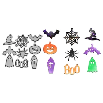Набор мини-штампов для резки серии MangoCraft Halloween Boo, принадлежности для скрапбукинга, металлические штампы, форма для ножей для оформления открыток, альбомов