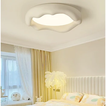Современный французский белый / зеленый / оранжевый дополнительный потолочный светильник для гостиной, столовой, спальни, светодиодный потолочный светильник из смолы