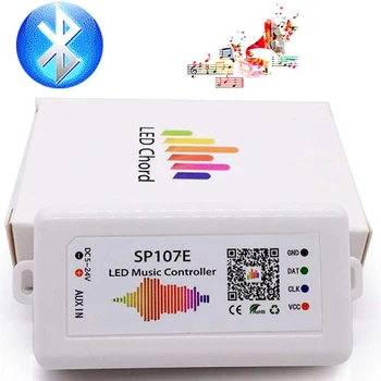 Новый 4X WIFI RGB SP107E Pixel IC SPI Музыкальный Bluetooth-Контроллер для WS2812 SK6812 SK9822 RGBW APA102 LPD8806 Strip DC5-24V Изображение 2