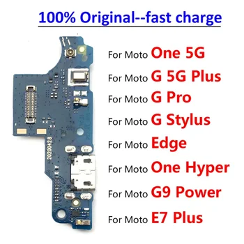 Оригинальный USB Порт Для Зарядки Платы Гибкий Кабельный Разъем Для Moto G9 G10 Power G Stylus Play one 5G G 5G E7 Plus Hyper G30 G50