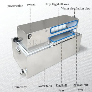 Электрическая коммерческая машина для очистки яиц, многофункциональная бытовая машина для очистки мелких яиц и утиных яиц Изображение 2