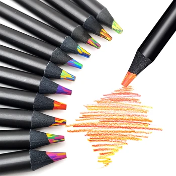 8 Цветов градиентного радужного карандаша для рисования цветными набросками в случайном порядке