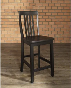 Барный стул School house (комплект из 2 стульев), 24 дюйма, черный Изображение 2