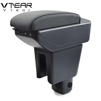 Vtear Для Honda BRV подлокотник коробка Зарядка через USB повышает двухслойность содержимого центрального магазина подстаканник пепельница аксессуары 15-18