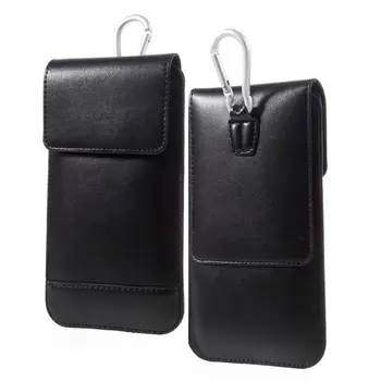 для Mi Redmi A2 (2023) Чехол для ремня с вертикальным двойным карманом - черный Изображение 2