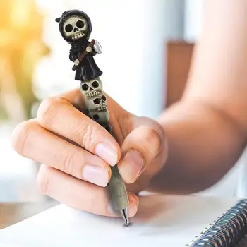 Halloween Creative Skeleton Pen 3D Смоляная Ручка для Канцелярского письма Halloween Ambient Element Decoration Шариковая Ручка Ghost Pen