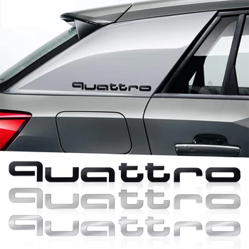 3D ABS Автомобильный Стайлинг Quattro Эмблема Кузова Наклейка для Украшения Заднего Багажника Audi sline A1 A2 A3 A4 A5 A7 Q1 Q2 Q3 Q4 RS TT Q5 Q6 Q7