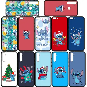 Красный Чехол для Телефона Merry Christmas Lilo Stitch Cover для Xiaomi Redmi Note 11 10 9 8 Pro 9S 10S 11S 10A 9A 8A 10C 9C NFC 9T Корпус Изображение 2