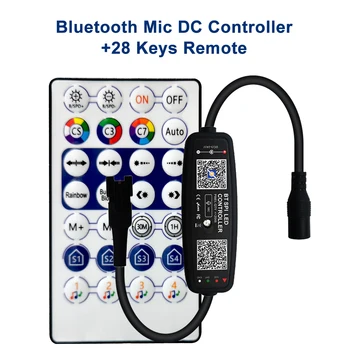Magic Home Bluetooth LED Pixels Контроллер С 28 Клавишами Дистанционного Управления DC/USB Музыкальный Контроллер Для WS2812 SK6812 WS2811 Strip DC5-24V
