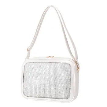 Японская сумка через плечо портативная квадратная сумка с карманом Прозрачная сумка-тоут Изображение 2