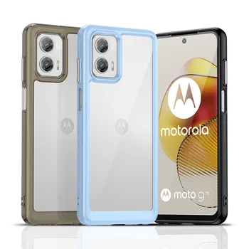 Для Motorola Moto G73 Чехол Moto G73 G53 G23 G13 TPU Border Акриловая Объединительная Плата Защитные Чехлы Для Телефонов Motorola Moto G73 Изображение 2