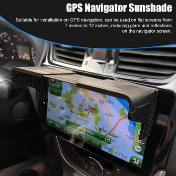 Для автомобильного плеера с диагональю 7-12 дюймов, чехлы для солнцезащитных козырьков, экран дисплея, GPS-навигация, солнцезащитный козырек, аксессуары для зонтиков в салоне, Универсальные Изображение 2