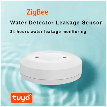 Датчик погружения в воду Zigbee Tuya, интеллектуальный детектор утечки воды, приложение для сигнализации о связи с водой, Поддержка удаленного мониторинга Smart Life Изображение 2