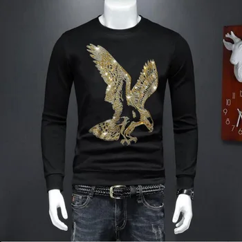 2023 Мужской дизайнерский пуловер со стразами, толстовка, горячая распродажа Верхней одежды, уличная одежда высокого качества, Прямая доставка